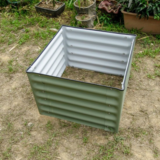 17" Tall Square Metal Raised Garden Beds - Twin Pack