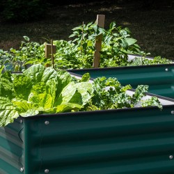 17" Tall Square Metal Raised Garden Beds - Twin Pack