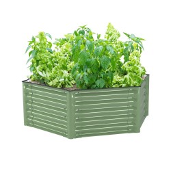 17"Tall 3.5'x4' Hexagon Metal Raised Garden Beds