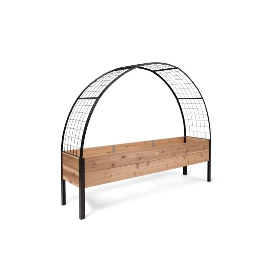 "EcoGrow Self-Watering Elevated Garden Bed with Clever Arch"