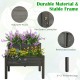2 Tier Wooden Raised Garden Bed Elevated Planter Box w/ Legs Drain Holes