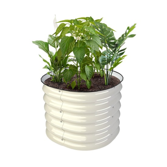 17'' Tall 24'' Round Metal Raised Garden Beds twin Pack