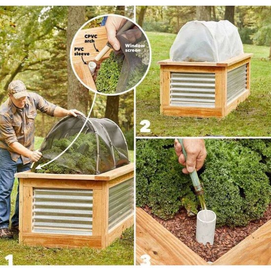 Vegeta Corrugated Metal Raised Garden Bed