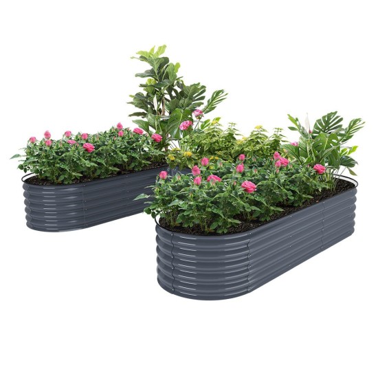 17" Tall U-Shaped Large Size Metal Raised Garden Beds
