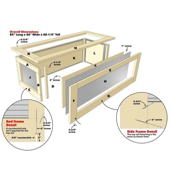 Vegeta Corrugated Metal Raised Garden Bed
