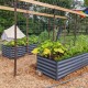 17"Tall 8x2 Rectangle Metal Raised Garden Beds (9 in 1)