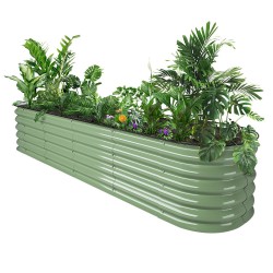 17'' Tall 8'x2' Metal Raised Garden Beds (9 in 1)