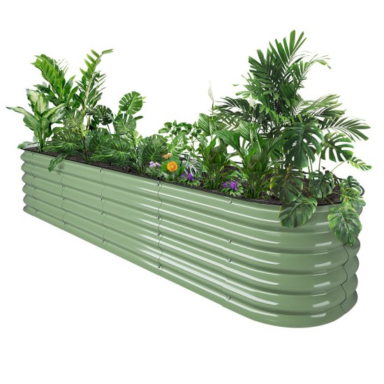 17'' Tall 8'x2' Metal Raised Garden Beds (9 in 1)