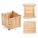 Folding Raised Garden Bed Square Wood Planter Box