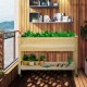 Wood Raised Garden Bed Elevated Planter Bed with Wheels Storage Shelf & Liner