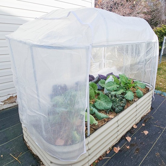 Raised Garden Bed Cover System ( Arched frame/Net cover/PE Cover)