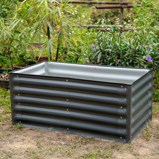 17"Tall 3.5x2 Rectangle Metal Raised Garden Beds