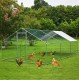 【Home&Garden】Extra Large Metal Chicken Coop Walkin Poultry Cage Rabbits Habitat Cage(19.6'Lx9.8'Wx6.5'H)