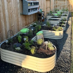17" Tall U-Shaped Standard Size Metal Raised Garden Beds
