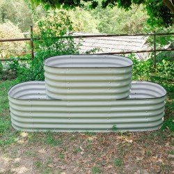 32'' Tall Double Terraced Metal Raised Garden Beds