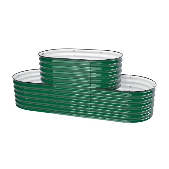 32'' Tall Double Terraced Metal Raised Garden Beds