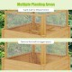 Wooden Raised Garden Bed with 9 Grids and Critter Guard Fence