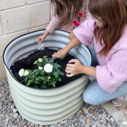 17'' Tall 24'' Round Metal Raised Garden Beds twin Pack
