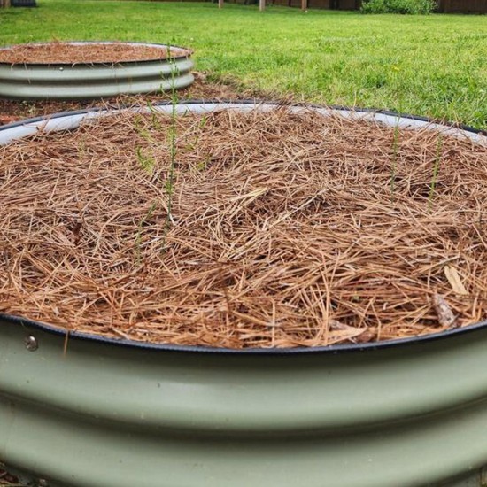 8'' Tall 42'' Round Metal Raised Garden Beds