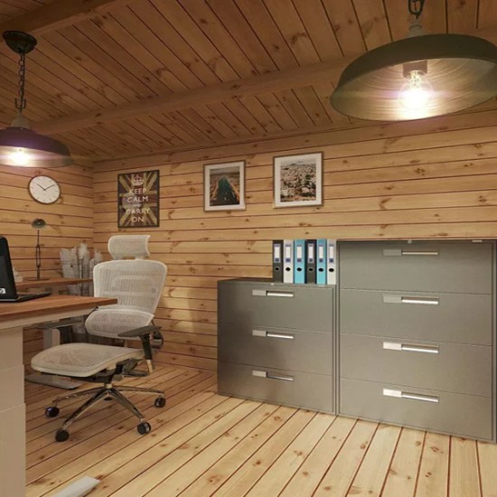 【Home&Garden】【BS】Mercia 4M x 3m Grizedale Log Cabin -- 19mm