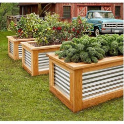 Vegeta Corrugated Metal Raised Garden Bed