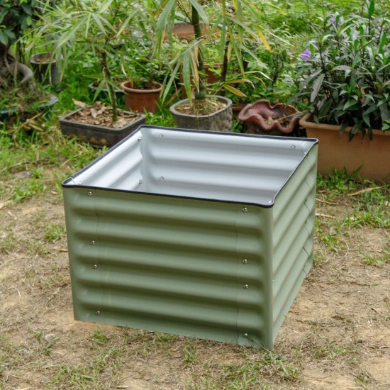 17" Tall Square Metal Raised Garden Beds - Twin Pack