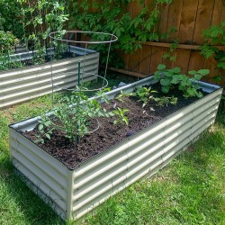 17"Tall 8'x2' Rectangle Metal Raised Garden Beds (9 in 1)